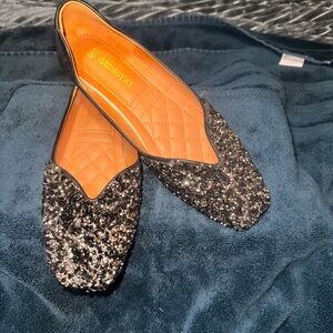 Black Sparkle Loafers